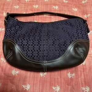 Y2K vintage Coach Purple and Brown Shoulder Bag